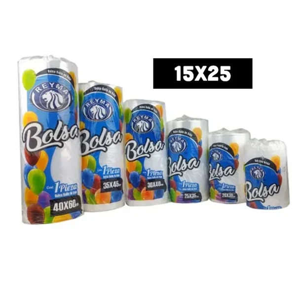 Bolsa de Rollo de Baja Densidad 15x25