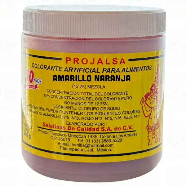 Colorante Amarillo Naranja 100g